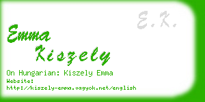 emma kiszely business card